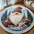 Winter Gnomes Round Mat Rug