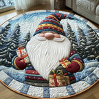 Winter Gnomes Round Mat Rug - Nature Design | Serene Home Decor