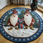 Winter Gnomes Round Mat Rug - Nature Design | Serene Home Decor