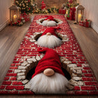 Winter Gnomes Runner Carpet Runner Rug - Cute Pet Design | Animal Printed Runner Rug