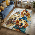Winter Golden area rug in a living room