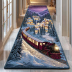 Winter Lantern Railway Runner Carpet Runner Rug - Cute Pet Design | Animal Printed Runner Rug