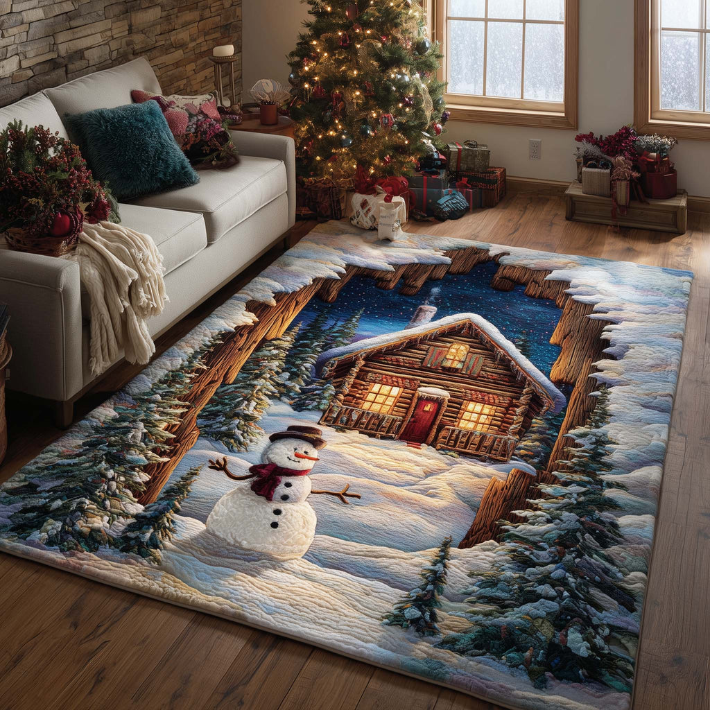 Winter Lodge area rug in a living room