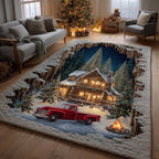 Winter Lodge area rug in a living room