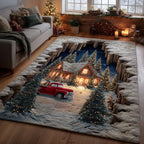 Winter Lodge area rug in a living room
