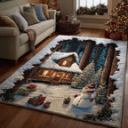 Winter Lodge area rug in a living room