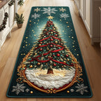 Winter PIne Tree Runner Rug - Nature Design | Serene Runner Rug