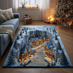 Winter Path area rug in a living room