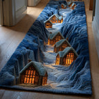 Winter Path Runner Carpet Runner Rug - Cute Pet Design | Animal Printed Runner Rug