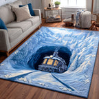 Winter Rail Dream area rug in a living room