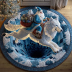 Winter Ride Round Mat Rug - Nature Design | Serene Home Decor