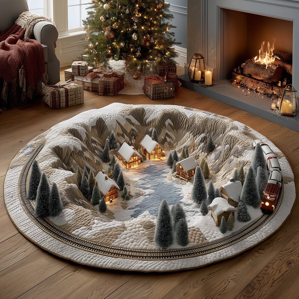 Winter Ride Round Mat Rug - Nature Design | Serene Home Decor