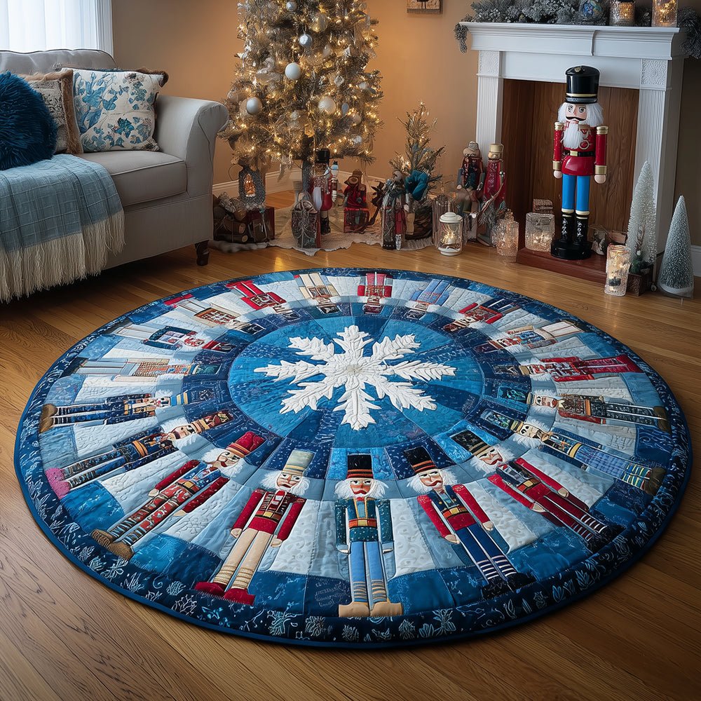 Winter Soldiers Round Mat Rug - washable non-slip printed rug
