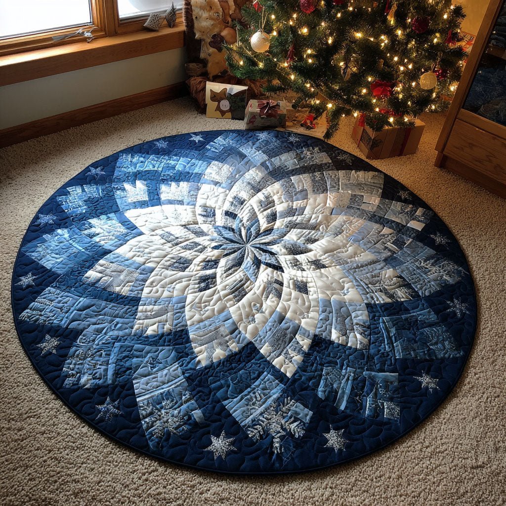 Winter Star Round Mat Rug - Nature Design | Serene Home Decor