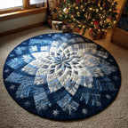 Winter Star Round Mat Rug - Nature Design | Serene Home Decor