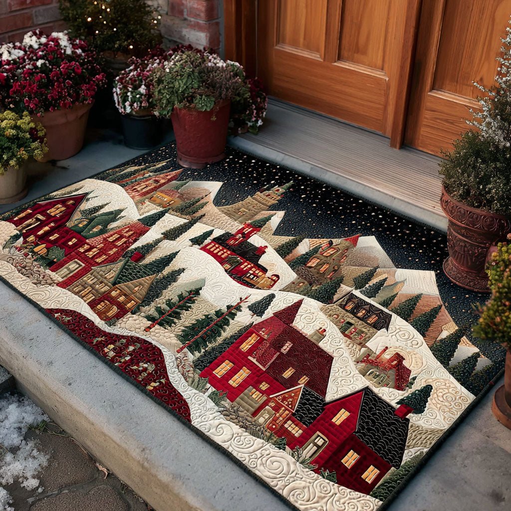 Winter Village Glow Doormat - Nature Design | Printed Welcome Doormat