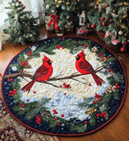 Winter Whimsy Round Mat Rug - Nature Design | Serene Home Decor