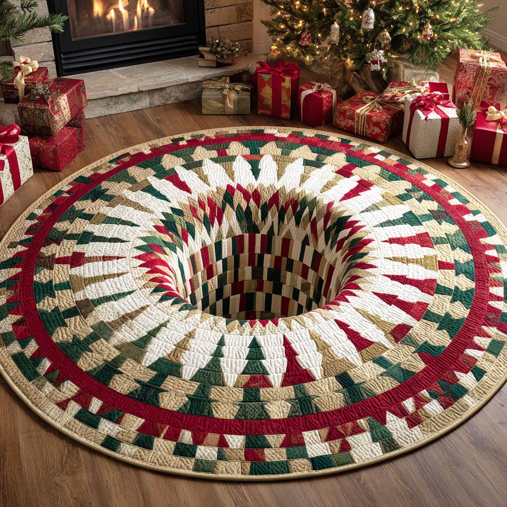 Winter Whimsy Round Mat Rug - washable non-slip printed rug
