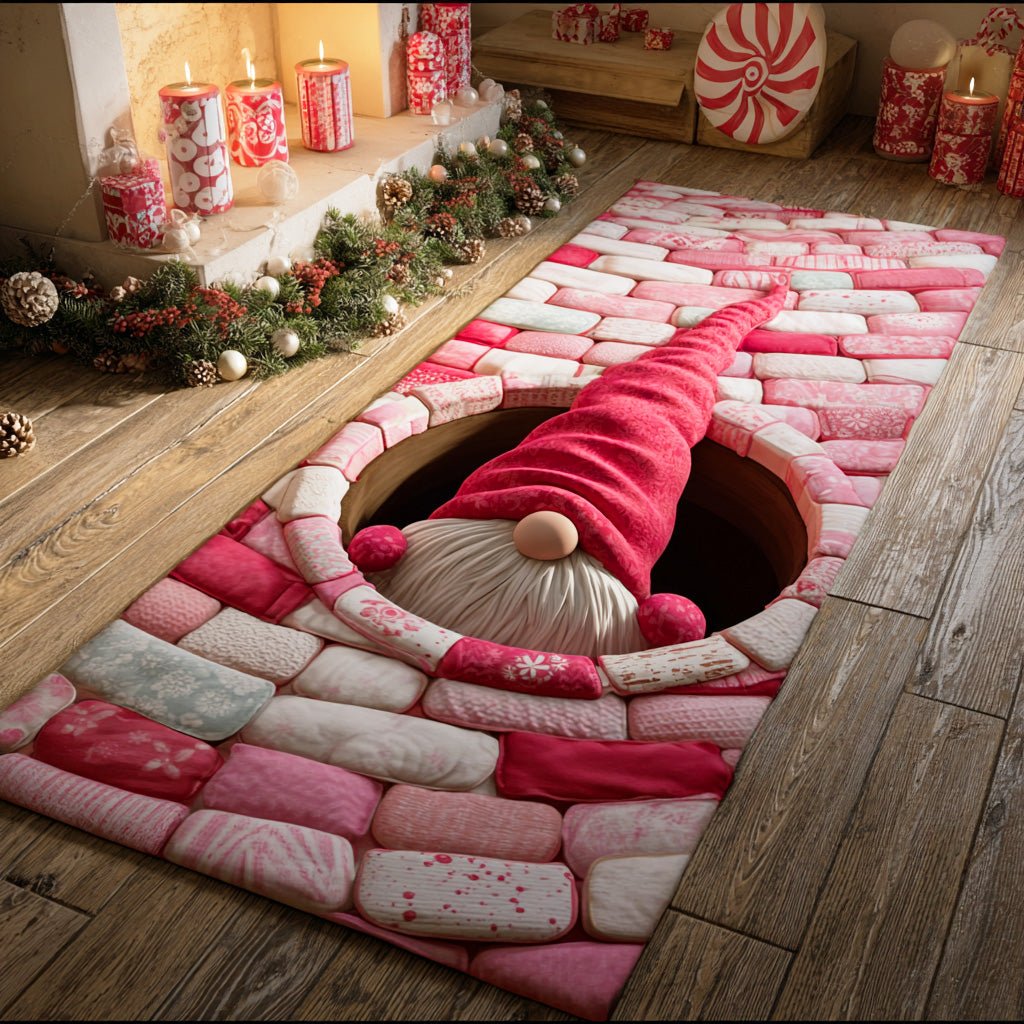 Winter Wish Gnome Runner Carpet Runner Rug - Cute Pet Design | Animal Printed Runner Rug