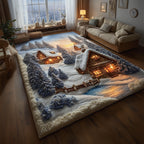 Winter Wonderland area rug in a living room