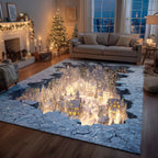 Winter Wonderland area rug in a living room