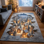 Winter Wonderland area rug in a living room