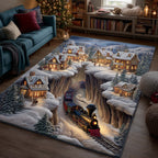 Winter Wonderland area rug in a living room