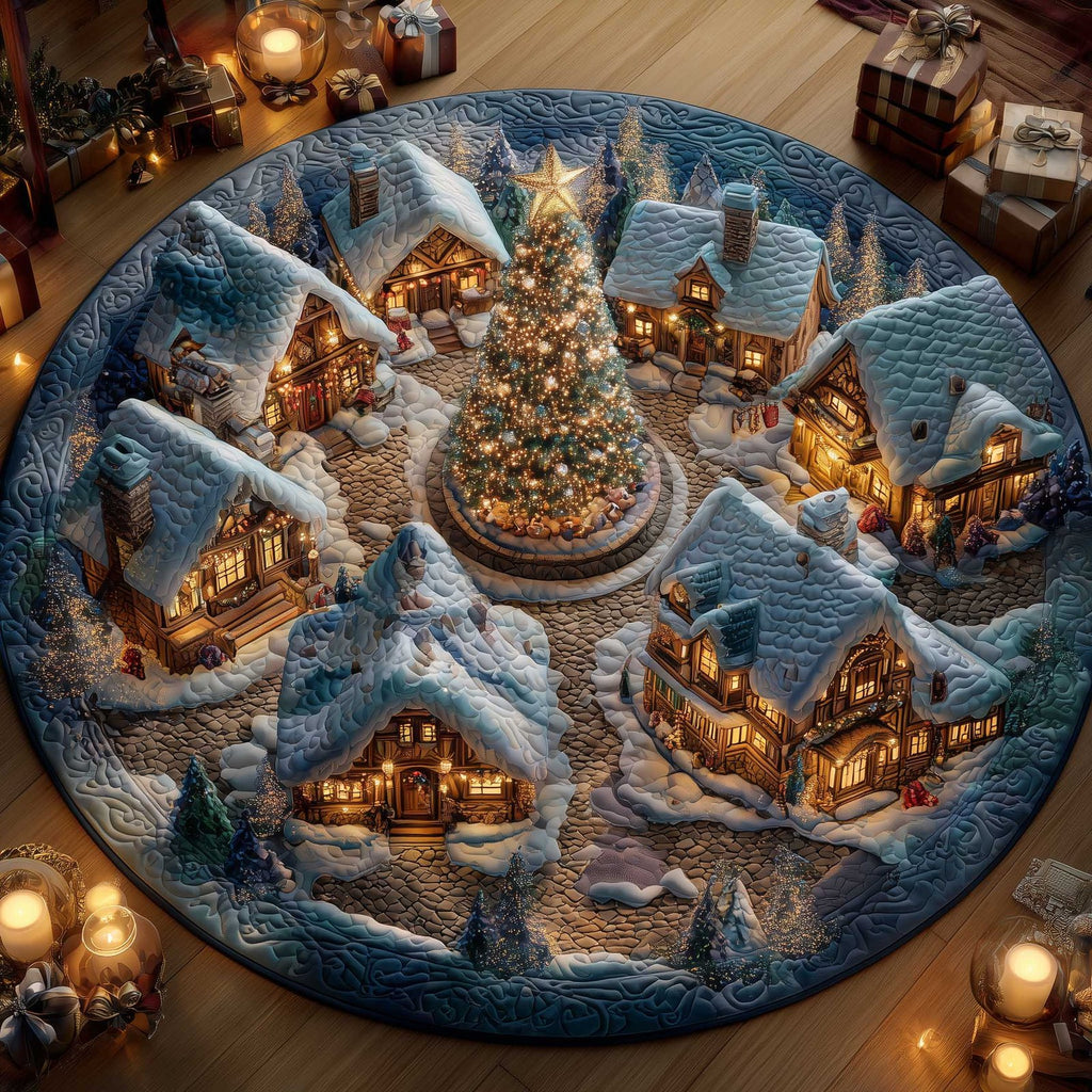 Winter Wonderland Round Mat Rug - Nature Design | Serene Home Decor