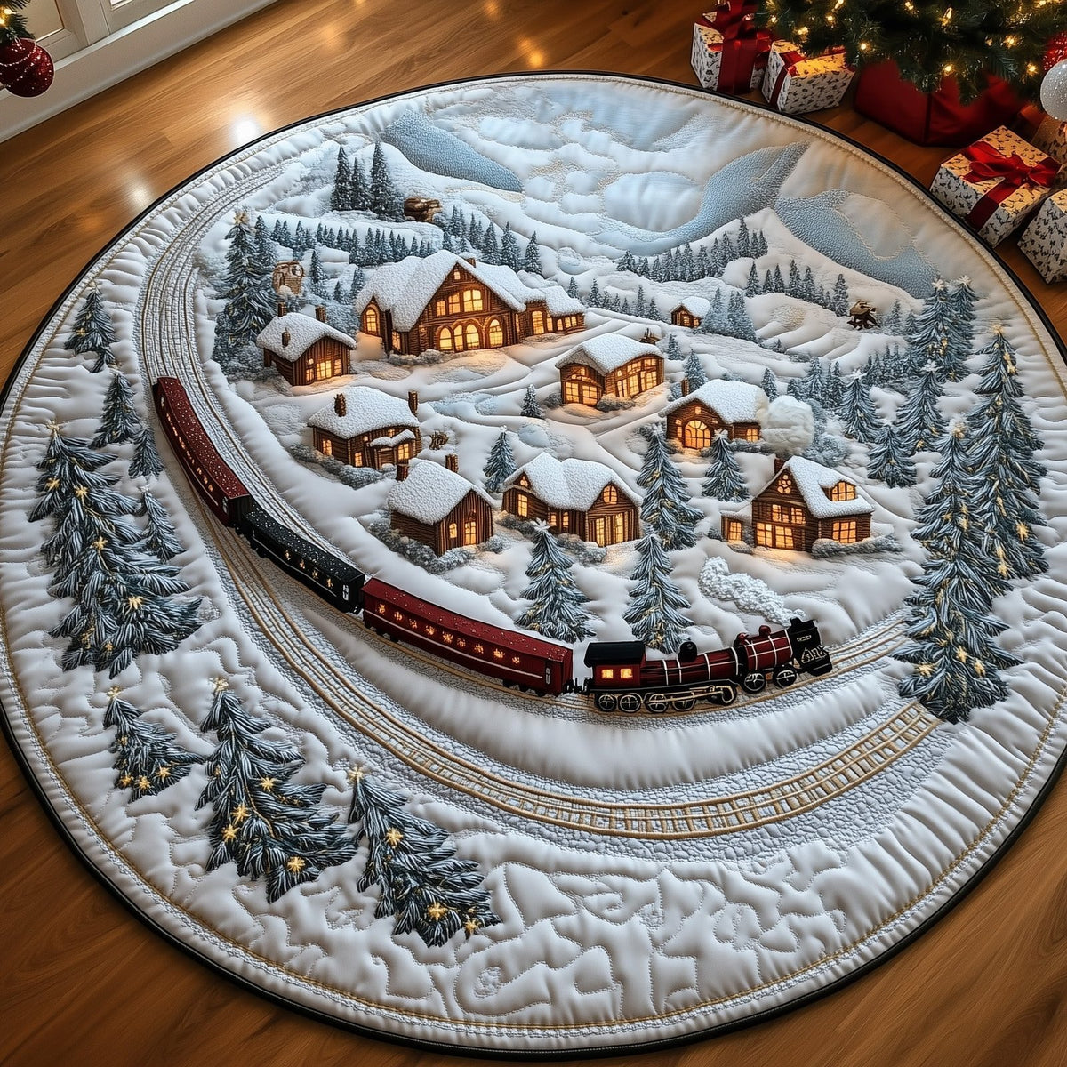 Winter Wonderland Round Mat Rug - Nature Design | Serene Home Decor