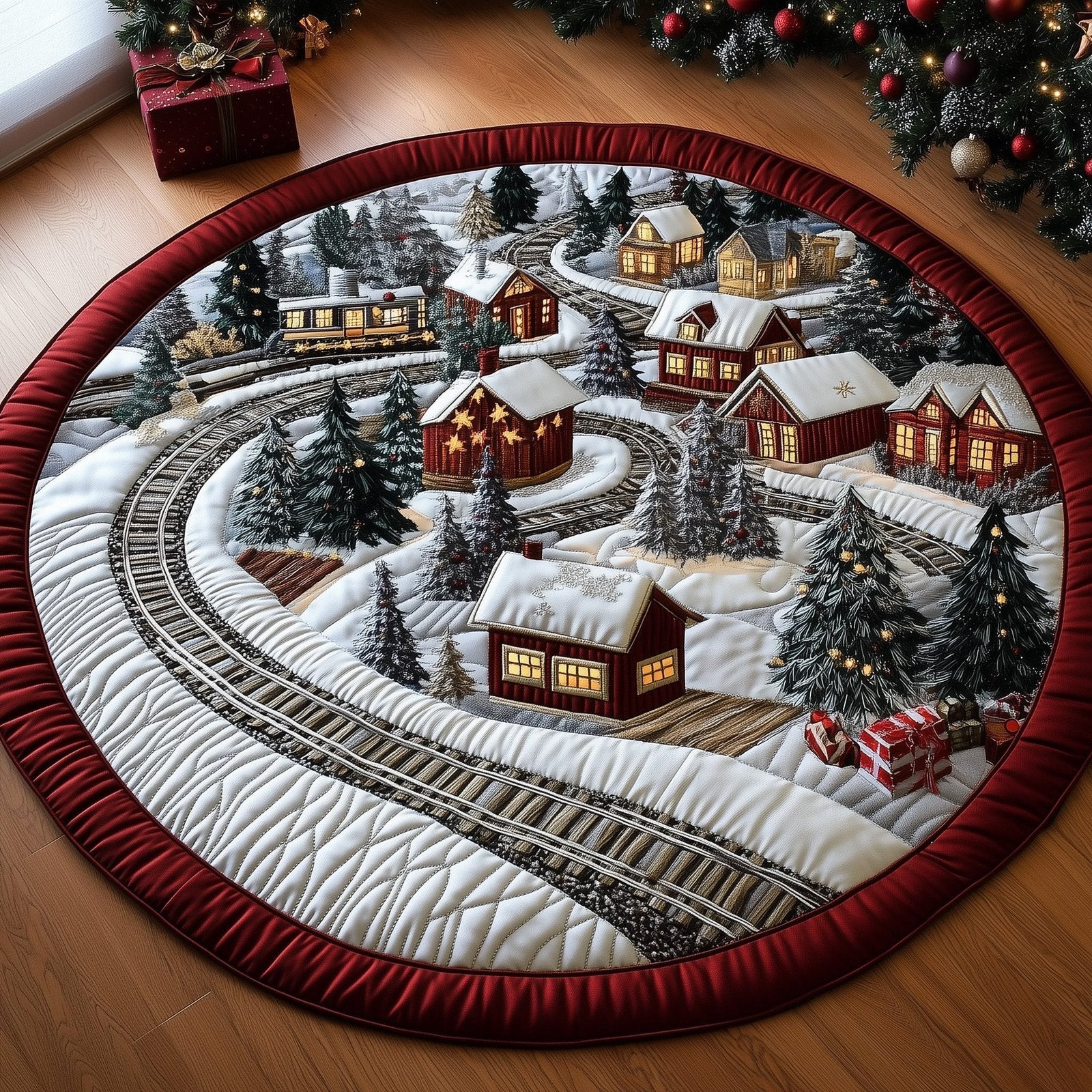 Winter Wonderland Round Mat Rug - Nature Design | Serene Home Decor