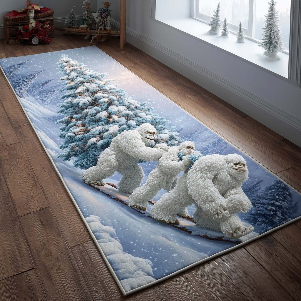 Winter Yeti Runner Rug - Nature Design | Serene Runner Rug