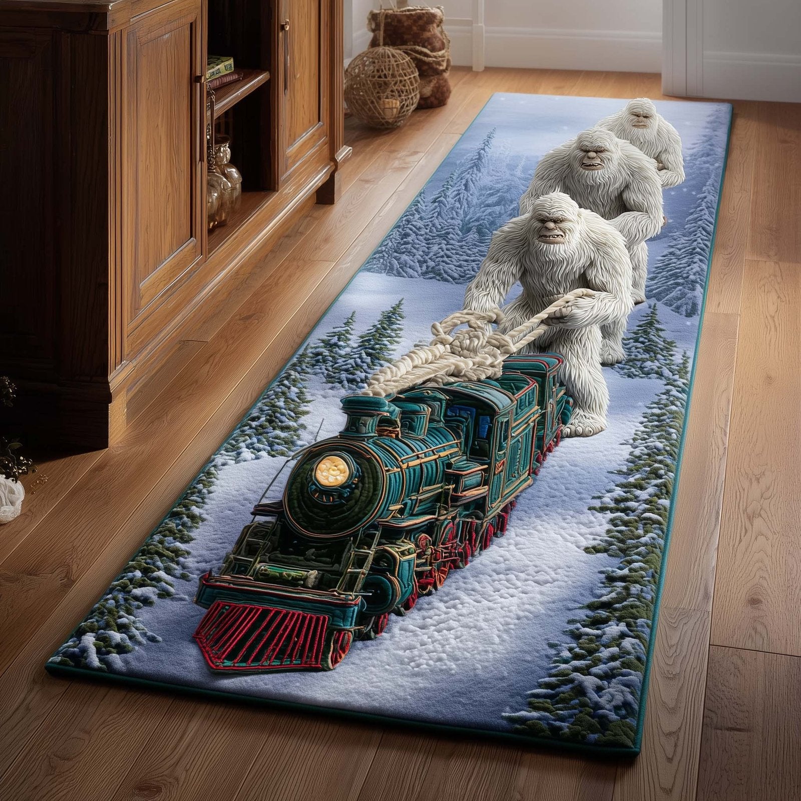 Winter Yeti Runner Rug - Nature Design | Serene Runner Rug