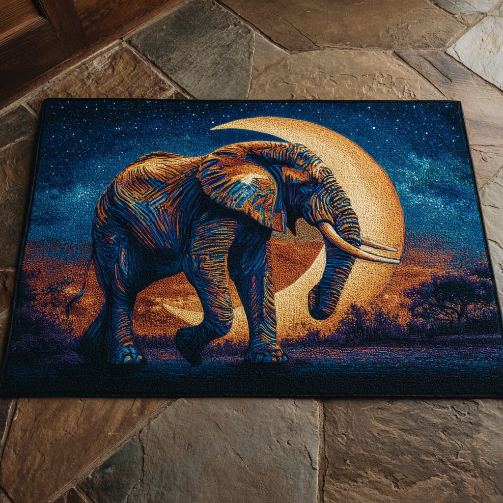 Wise Elephant Doormat - Cute Animal Design | Printed Welcome Doormat