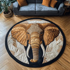 Wise Wanderer Round Mat Rug - washable non-slip printed rug