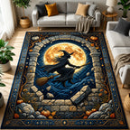 Witch Full Moon area rug in a living room