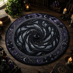 Witch Hair Whirlpool Halloween Round Mat Rug - washable non-slip printed rug