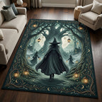 Witch In Forest area rug in a living room
