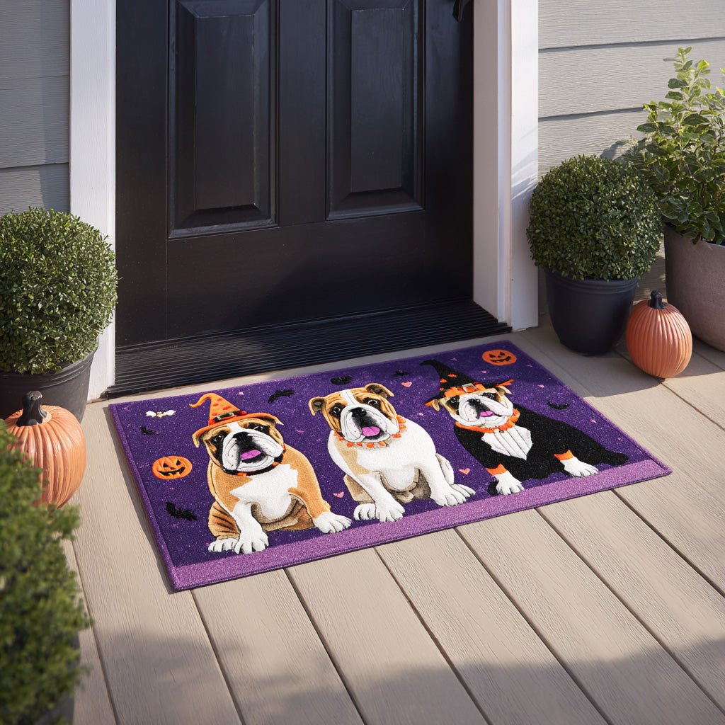 Witch Pup Doormat - Seasonal Holiday Design | Printed Welcome Doormat