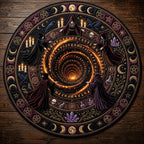 Witch Ritual Halloween Round Mat Rug - washable non-slip printed rug