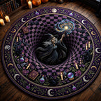 Witch Vortex Halloween Round Mat Rug - washable non-slip printed rug