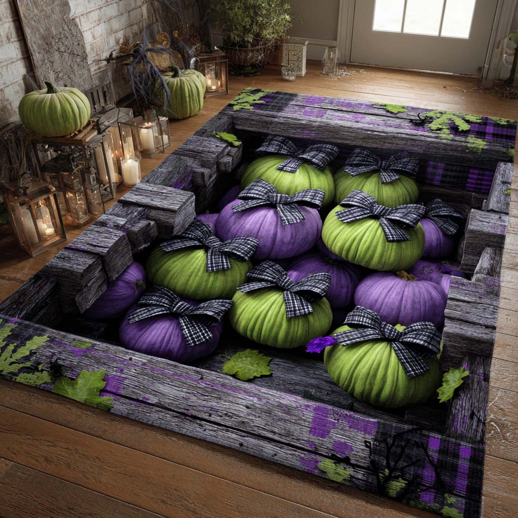 Witchy Harvest area rug in a living room