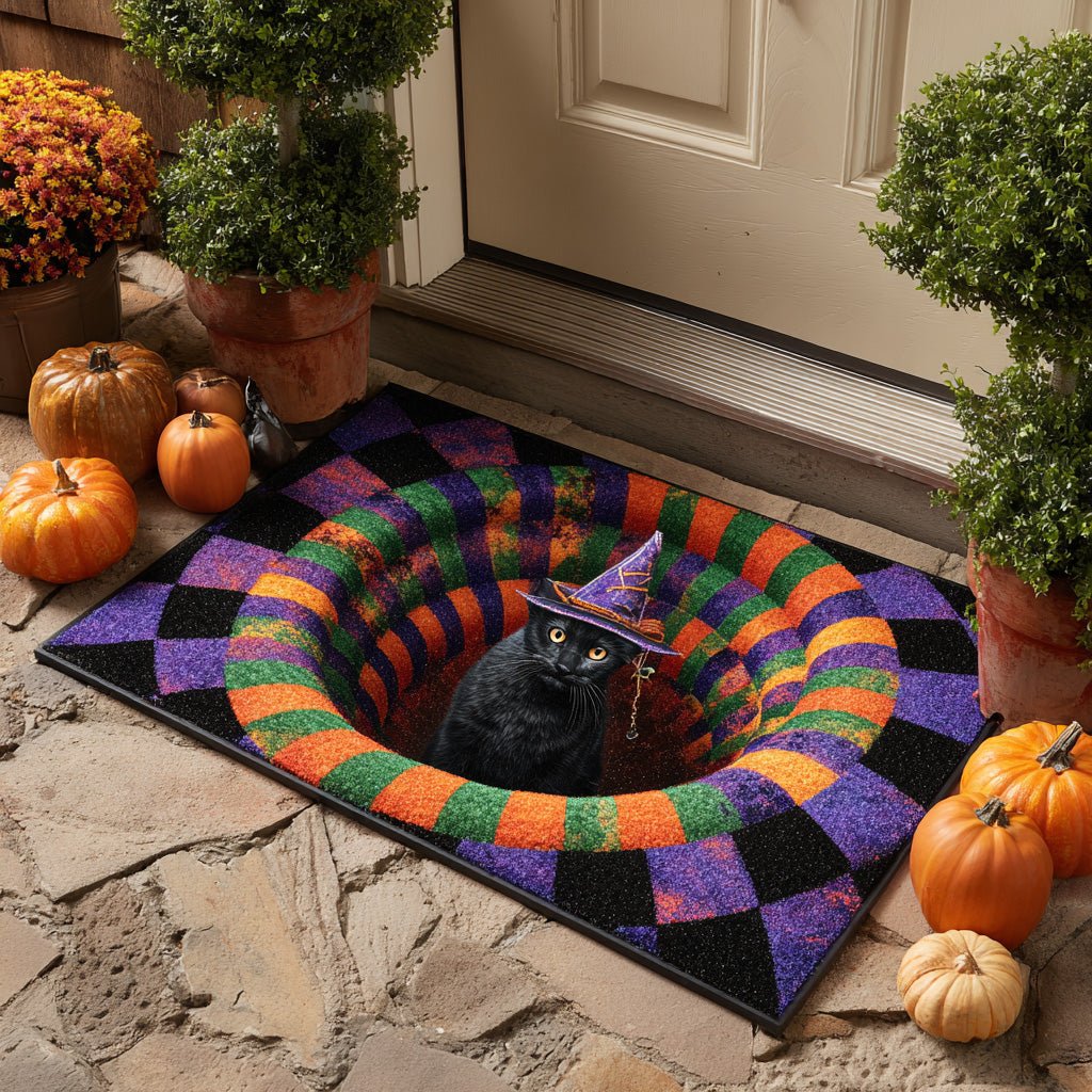 Witchy Peek Doormat - Seasonal Holiday Design | Printed Welcome Doormat