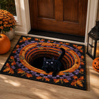Witchy Pounce Doormat - Seasonal Holiday Design | Printed Welcome Doormat