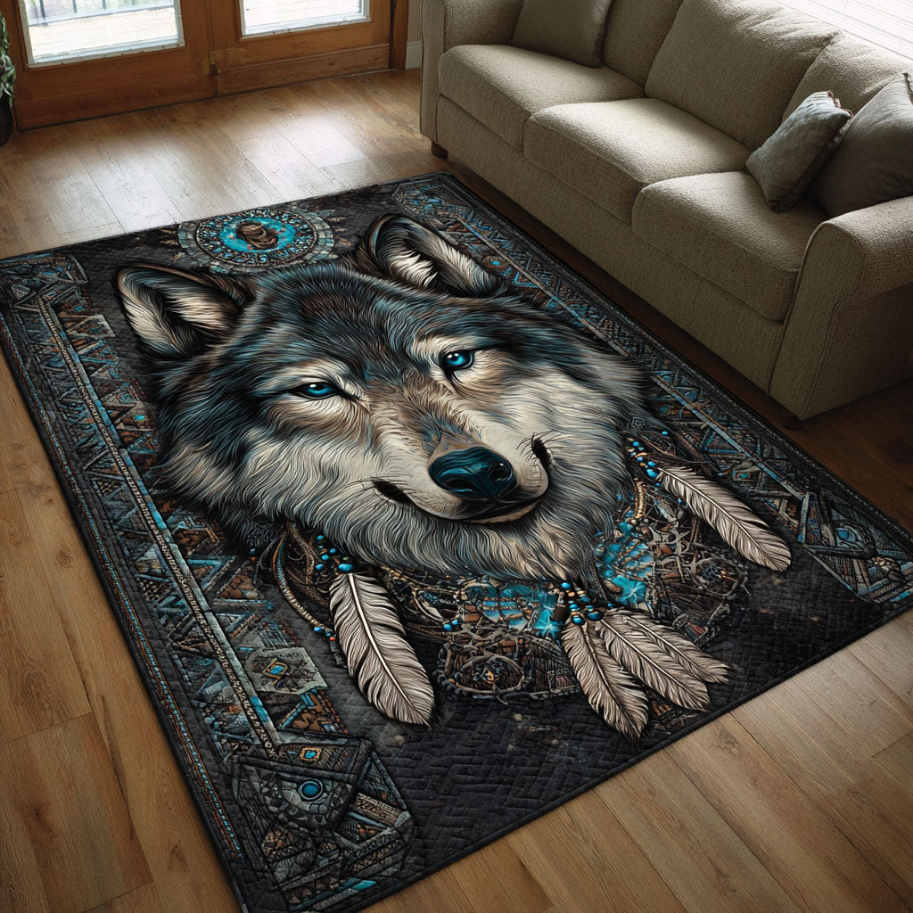 Wolf Moon area rug in a living room