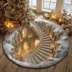 Wonderland Passage Round Mat Rug - washable non-slip printed rug