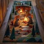 Woodland Bear Runner Rug - Cute Pet Design | Animal Printed Runner Rug