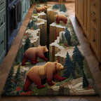 Woodland Bear Runner Rug - Cute Pet Design | Animal Printed Runner Rug