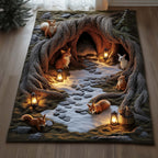 Woodland Den area rug in a living room