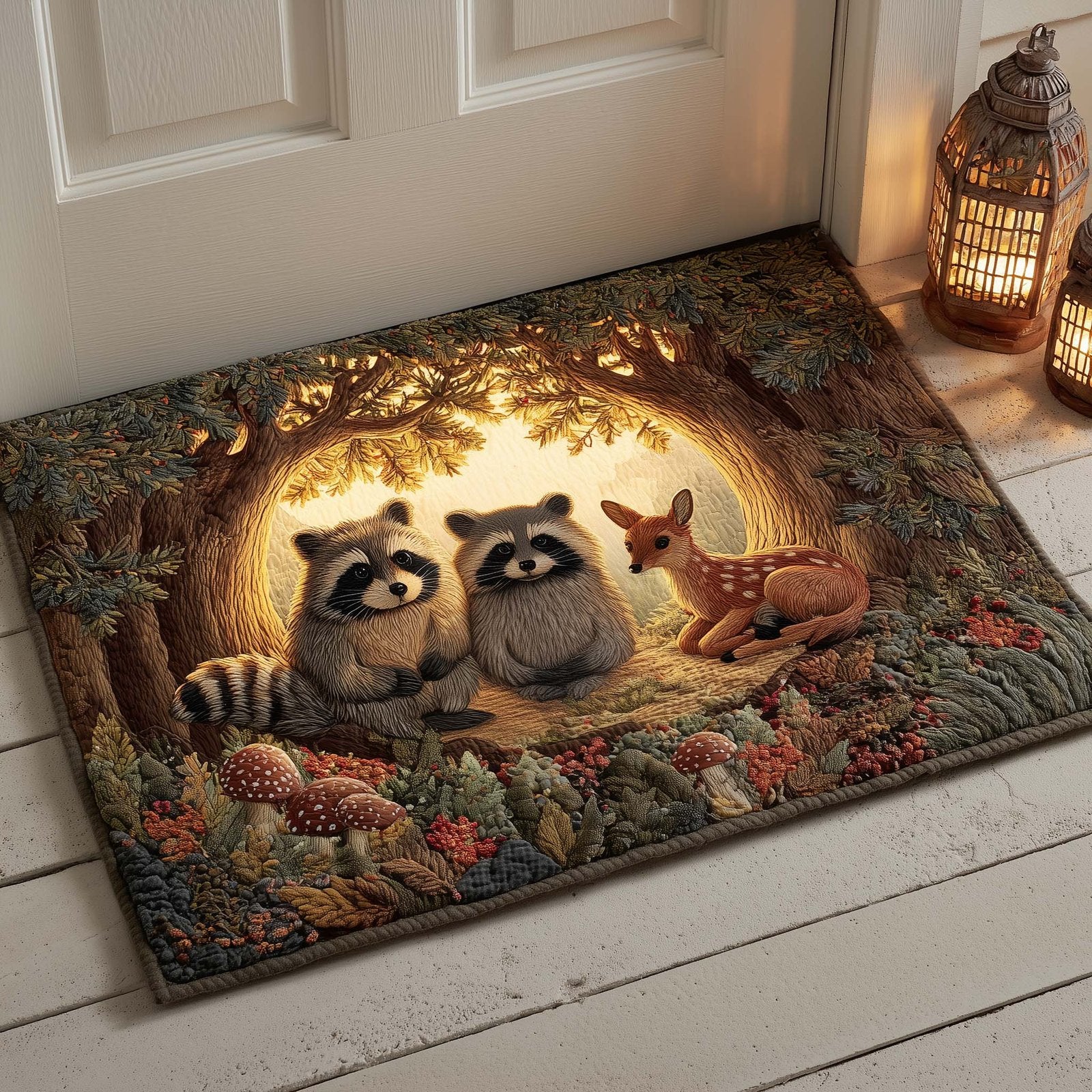 Woodland Den Doormat - Nature Design | Printed Welcome Doormat