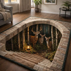 Woodland Grace area rug in a living room